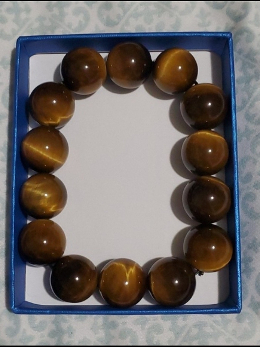 Tiger Eye Beaded Stretch Bracelet - Golden Brown